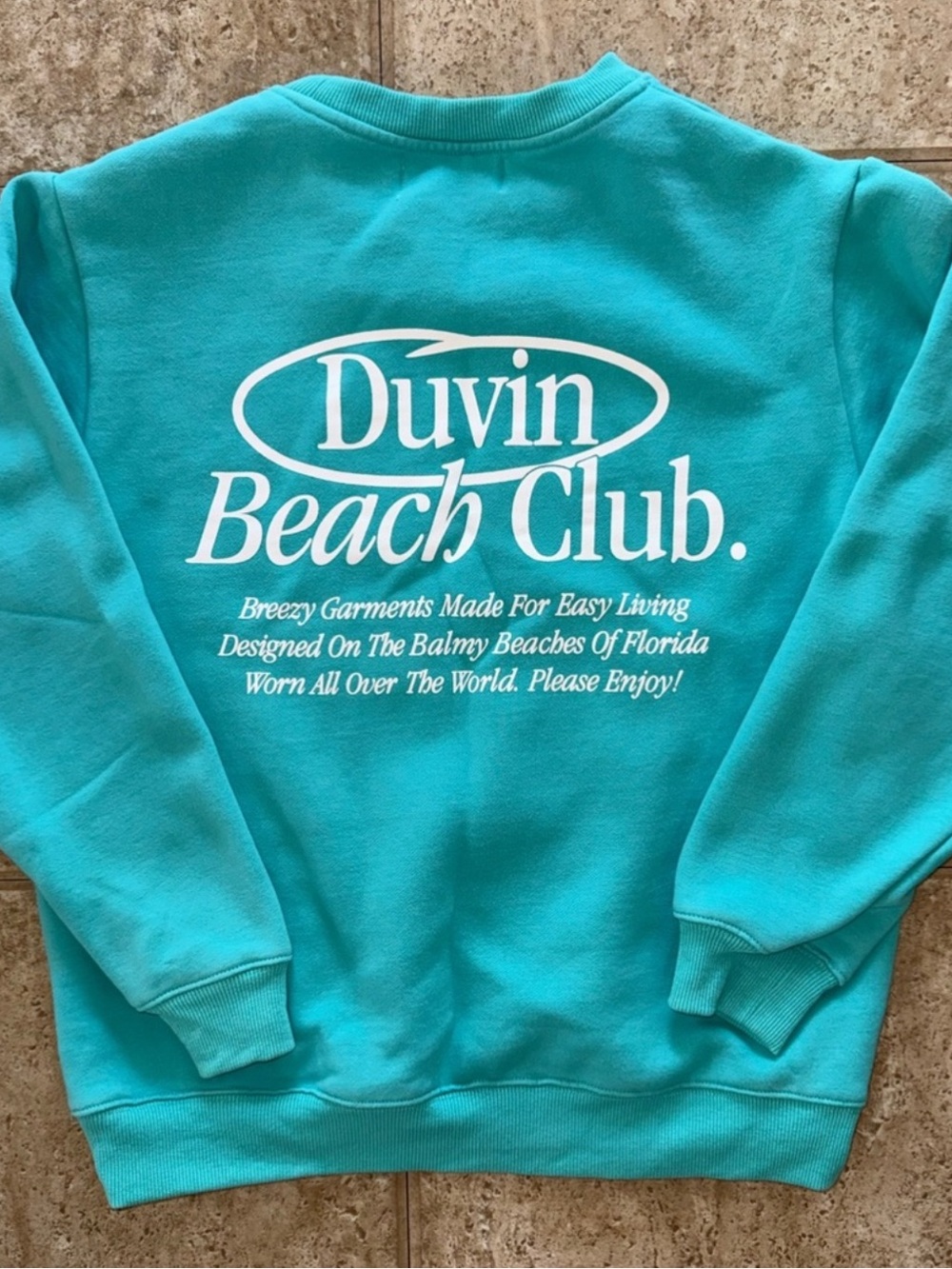 Beach Club Men's Turquoise Crewneck Sweatshirt